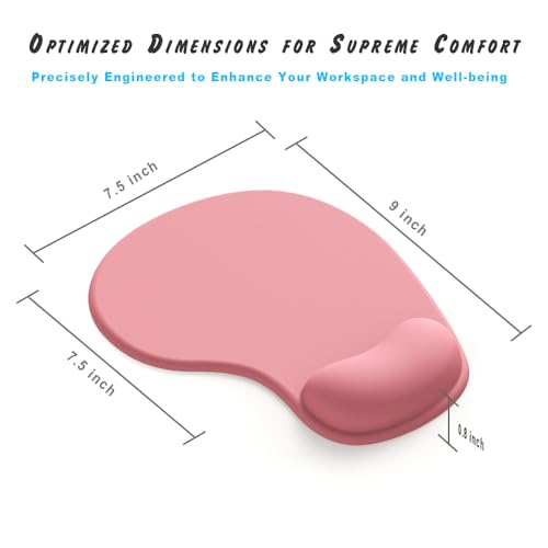 Office Mousepad with Gel Wrist Support - Ergonomic Gaming Desktop Mouse Pad Wrist Rest - Design Gamepad Mat Rubber Base for Laptop Computer -Silicone Non-Slip Special-Textured Surface (04Blue) - color: 04Blue