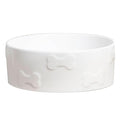 Ceramic Dog and Cat Bowl, White, Large | Durable Food and Water Dish | Stylish Manor Design | Easy-Clean, Dishwasher Safe - color: White, size: Large