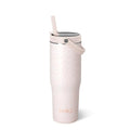 Swig Life 30oz Leakproof To-Go Tumbler with Handle, Saddle Stitch Cream | Leakproof Lid - Triple Insulated Stainless Steel - Handle & Straw Included - Cup Holder Friendly - Dishwasher Safe - color: Saddle Stitch Cream