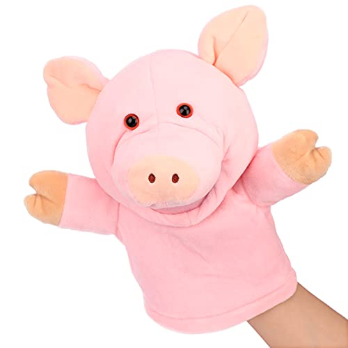 Easfan Pink Pig Hand Puppet with Movable Mouth Plush Toy for Kids 10" | Role play preschool teaching, cute Pig stuffed animal, creativity imagination, Easter Christmas birthday holiday gift - style: Pig
