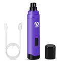 Casfuy Dog Nail Grinder Upgraded - Professional 2-Speed Whisper-Quiet Electric Pet Nail Trimmer Painless Paws Grooming & Smoothing for Small Medium Large Dogs & Cats (Purple) - color: Purple