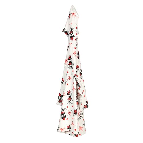 Jay Franco Wearable Throw Blanket – Kids Oversized Plush Hooded Blanket with Pocket, Ultra Soft Cozy Fleece Throw for Lounging, Travel, White - Minnie Mouse, 24x32 - Kid - color: White - Minnie Mouse, size: Kid