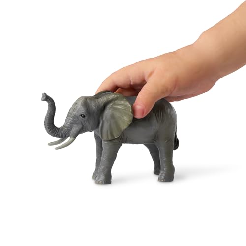 Terra by Battat African Elephant Animal Toys Family, 4 Figurines, Animals | 4 realistic plastic safari animal figures with 2 adult African elephants and 2 calves for pretend play, collecting, 3+ Years - style: African Elephant Family