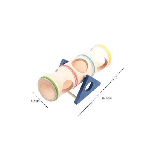 Leadigol Wood Tunnel Tube for Hamster Rats,Hamster Wooden Tunnel Toy,Small Animals Cage Exercise Tube Chew Toy,for Squirrel Mice Guinea Pig