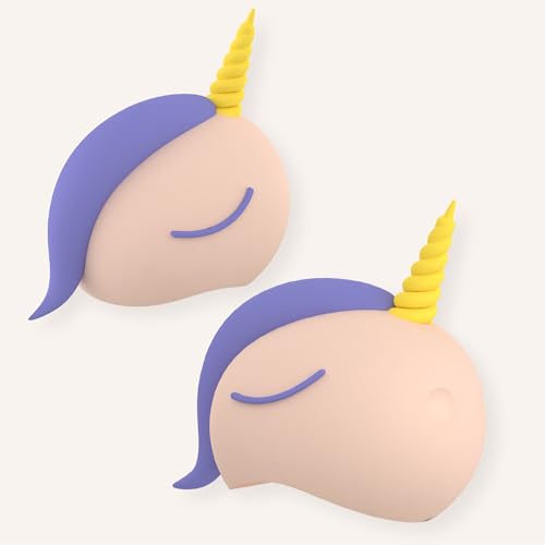 Bestie Replacement Head, Detachable Soft Silicone Character Topper, Straw | Fits the 16 oz Insulated Bottle, Easy to Swap & Clean, BPA Free - color: Unicorn Replacement Head