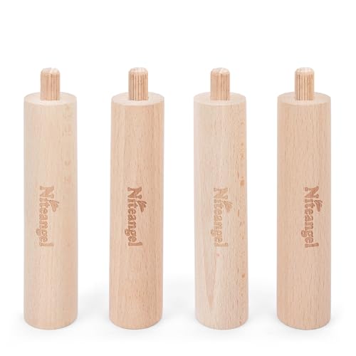 Niteangel Set of Beech Stilts for Elevating & Safely Setting Niteangel Multi-Chamber Series Maze House or Hamster Wheel Platform (Set of 4 Extended Stilts (5.1'' H)) - size: Set of 4 Extended Stilts (5.1'' H)