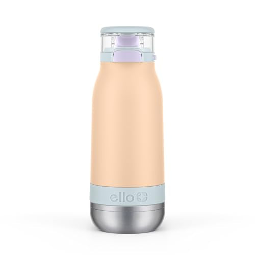Ello Emma 14oz Insulated Stainless Kids Water Bottle with Straw, Twilight Breeze - color: Twilight Breeze