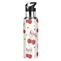 Red Bow Cherry Water Bottle Girls Kids Stainless Steel with Straw Lid | Leak Proof Water BottleBoys Girls Insulated Tumbler Cup for School 20 oz - color: Multi19