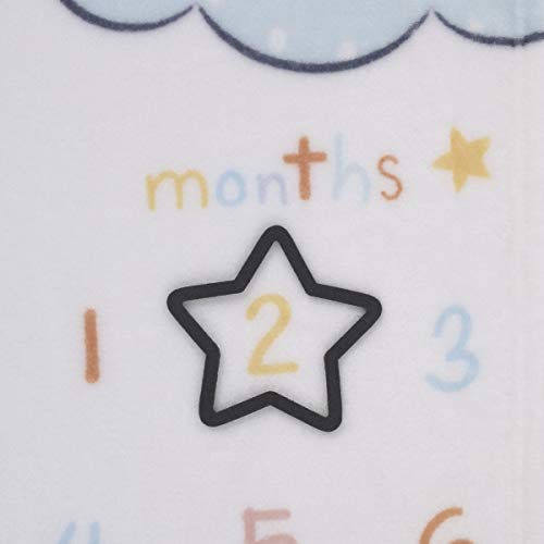 Disney Winnie The Pooh Multi Rainbow & White Super Soft Milestone Baby Blanket, Light Blue, White, Orange, Yellow - color: Disney Winnie the Pooh Multi Rainbow