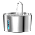 Cat Water Fountain Stainless Steel: 2.2 L Cat Fountain for Drinking - Automatic Pet Water Fountain for Cats Inside - Metal Cat Dog Water Dispenser Bowl with Faucet Water Level Window Ultra Quiet Pump | Automatic Metal Pet Water Fountain for Cats Inside, C