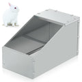 Maxcheck 1 Pcs Galvanized Metal Rabbit Nesting Box Bunny Small Animal Nest with Removable Acrylic Floor Durable Easy to Clean for Indoor Outdoor Use Rabbit Supplies (16 * 11.5 * 11.5 Inch) - size: 16.1"L x 11.8"W x 1.0"H