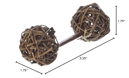 Ware Manufacturing Natural Woven Willow Small Pet Barbell Chew Toy, Small