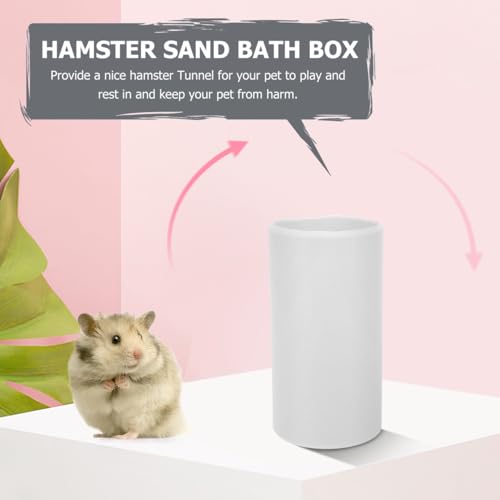 Milisten Expandable Hamster Tunnel - 3.3ft Long Transparent Pet Play Tube for Small Animals | Flexible Exercise Hideout & Interactive Toy for Ferrets, Guinea Pigs, Rats, Gerbils and Mice (Clear White)