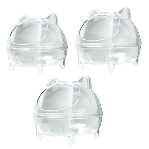 Clear Hamster Sand Bath Container Wear Resistant Spacious Pet Hamster Provide Comfortable to Gerbils and Hamster