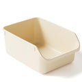 Rabbit Litter Box with Low Entry, High Back Splash Guard for Guinea Pigs, Hamsters, Hedgehogs, Chinchillas & Small Animals, Easy Clean Potty Training Pan for Cage (White) - color: White