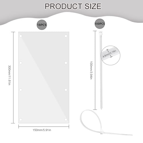 Pet Cage Liner Protection, Rabbit Cage Plastic Panels, 18 PCS Cage Urine Guard for Rabbit, Guinea Pig, Hamster, Hedgehog, Chinchilla, Ferret, Bunny - Transparent, 11.8"x5.9" - size: 18PCS,11.8"x5.9"