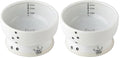 Necoichi Raised Cat Water Bowl, Elevated, with Measurement Lines, Dishwasher and Microwave Safe (Cat, Regular) (Pack of 2) - color: Cat, size: Regular (Pack of 2)