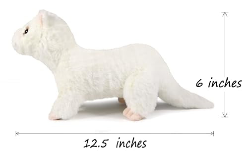 Ice King Bear Ferret Stuffed Animal Plush Toy 12 Inches (White) - color: White
