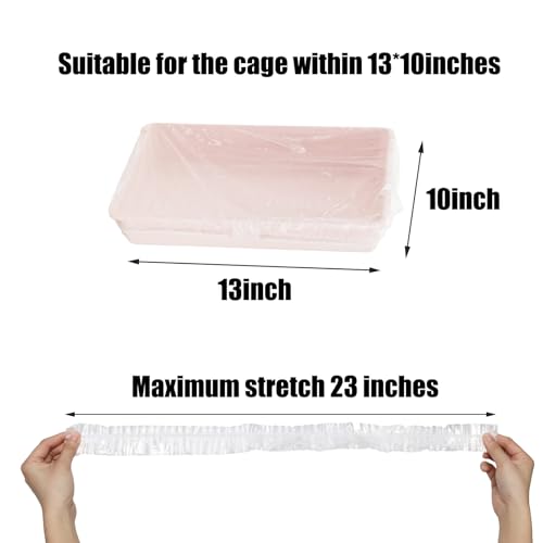 50 Pcs Disposable Small Animal Cage Liners Plastic Toilet Film Rabbit Litter Box Liners Quick Cleanup Essentials Indoor for Bird Hamster Chinchilla Hedgehog (Small) - size: Small