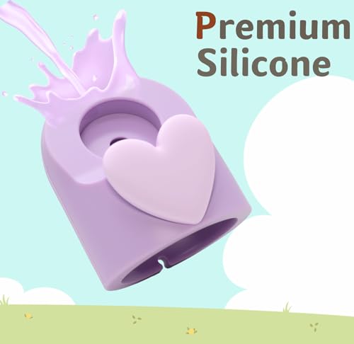 Cute Lovely 3D Love Heart Charger Stand Compatible with Apple Watch Series 10/9/8/SE2/SE/Ultra2/Ultra/7/6/5/4/3/2/1, Silicone iWatch Charging Dock Supports Nightstand Mode - color: Watch-Purple-Love
