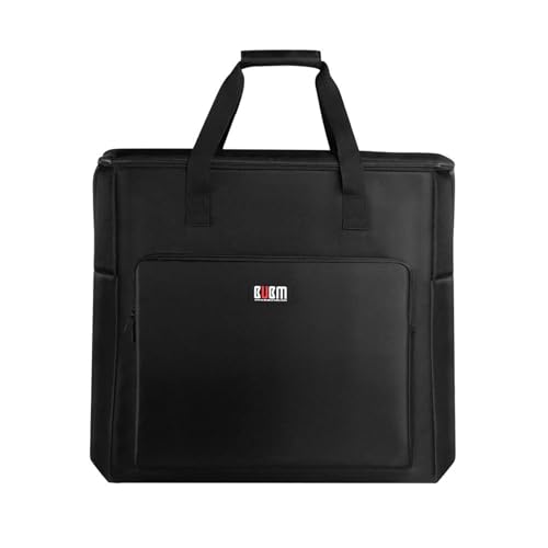 BUBM Desktop Computer Carrying Case, Padded Nylon Carry Tote Bag for Transporting Computer Tower PC Chassis,Monitor(Up to 27 inch),Keyboard,Cable and Mouse | Padded Protection,For Computer Tower PC Chassis,Fit ATX/M-ATX Motherboards,Monitor(Up to 27 inch)