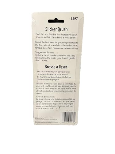 Miracle Care Small Slicker Brush for Cats | Grooming Brush Removes Loose Undercoat, Reduce Shedding and Matting, Flexible Pins Protect Skin, Ergonomic & Cushioned Handle - size: Small, style: Slicker Brush for Cats