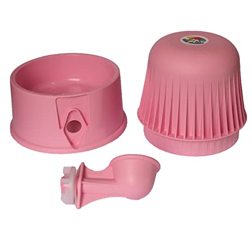 Pet Water Dispenser for Dogs and Cats, 67.6 oz – Gravity-Fed Water Bowl for Clean Drinking, Prevents Wet Fur, BPA-Free Polypropylene, Vida Mansa (Opaque Pink) - color: Opaque Pink