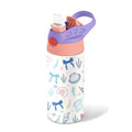Ocean Bow 12 oz Water Bottle with Straw – Kids Stainless Steel Vacuum Insulated Cup, Leakproof Pop-Up Spout, Reusable Travel Mug for Boys and Girls Outdoor Sports - color: Seashell1