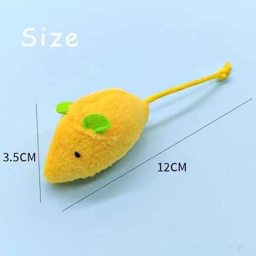 3-Pack Lemon Cat Toys Green&Yellow Cute Mouse for Kitten Play, Chase and Wrestle, PP Cotton & Catmint Filled, Teething and Chew Toys - color: 3-PCS