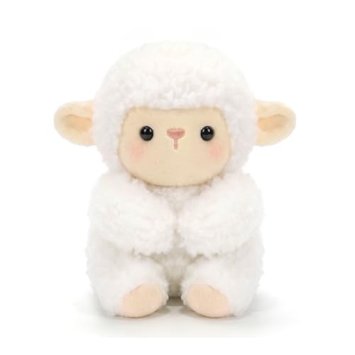 Ditucu Palm-Sized Sheep Stuffed Animals Cute Soft Lamb Plush Doll Small Plushies Toys Gifts for Kids White 6 inch - style: Sheep