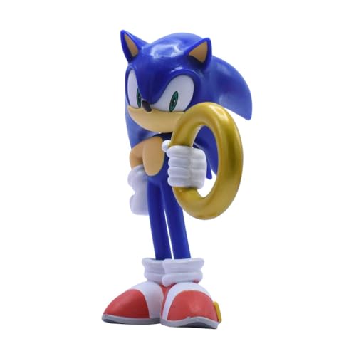 Just Toys – Sonic the Hedgehog Action Figure, 4" Buildable Poseable | Officially Licensed Sonic figure with interchangeable arms & accessories — 4 inch articulated, poseable collectible - style: Sonic