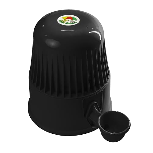 Pet Water Dispenser for Dogs and Cats, 67.6 oz – Gravity-Fed Water Bowl for Clean Drinking, Prevents Wet Fur, BPA-Free Polypropylene, (Opaque Black) - color: Opaque Black