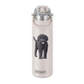 E&S Pets SERENGETI 24 Oz Water Bottle Stainless Steel with Spill Proof Lid - Double walled Vacuum Insulated water flask - Realistic 3D Print of your favorite dog (Labradoodle) - color: Labradoodle