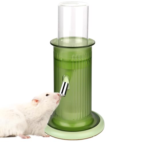 Mini&moe Hamster Water Bottle No Drip – 4 oz Guinea Pig Water Bottle for Glass Tank with Stand Leak Proof Small Animal Water Dispenser for Gerbil Chinchilla Ferret Squirrel Hedgehog
