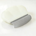 2-in-1 Pet Hair Removal Massaging Shell Comb, Soft Deshedding Brush for Cats & Dogs, Gentle Grooming Tool for Mats & Tangles (White) - size: Massaging Shell Comb