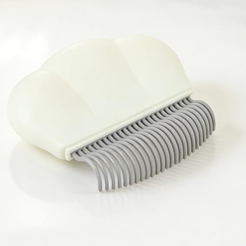 2-in-1 Pet Hair Removal Massaging Shell Comb, Soft Deshedding Brush for Cats & Dogs, Gentle Grooming Tool for Mats & Tangles (White) - size: Massaging Shell Comb