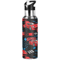 Red Race Car Insulated Sports Water Bottles Vacuum Stainless Steel Mug with Straw Lid & Handle 20 oz for Kids Men Women - color: A1253