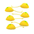 6-Pack Lemon Cat Toys Green&Yellow Cute Mouse for Kitten Play, Chase and Wrestle, PP Cotton & Catmint Filled, Teething and Chew Toys - color: 6-PCS