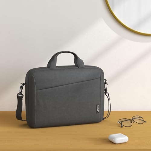 Lenovo Laptop Bag T210, Messenger Shoulder Bag for Laptop or Tablet, Sleek, Durable & Water-Repellent Fabric - size: 15.6 inch