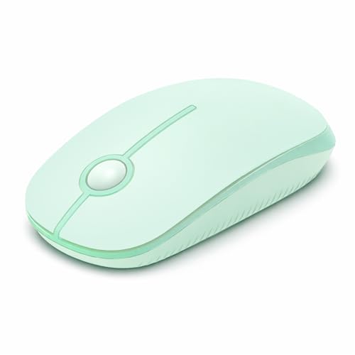 VssoPlor Wireless Mouse, 2.4G Slim Computer Laptop Mouse, Light Green | Portable Mouse, Plug & Play USB Nano Receiver, Quiet Silent Optical Mice for Notebook, PC, Laptop, Computer, Windows, Mac - color: Light Green
