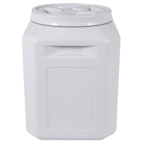 Vittles Vault Traditional Pet Food Storage Container For Dog Kibbles/Bird Seed/Oatmeal/Rice/Flour/Cereal, BPA Free Plastic, Sealed Airtight For Cat Food, Up To 50 lb, Made in USA, With Scoop, Gray - size: 50 Pounds