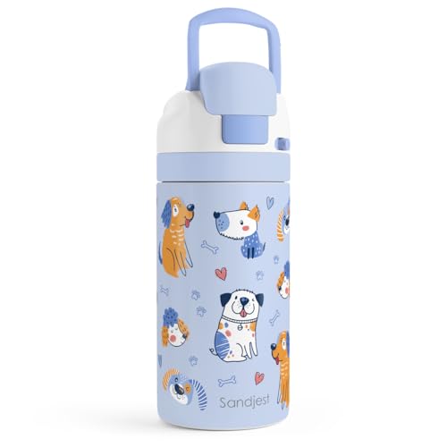 Dog Kids Insulated Stainless Steel Water Bottle 16 Oz, Travel Tumbler for School, Sports for Girls, Boys Christmas, Birthday, Back To School - color: Dog