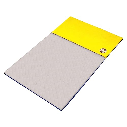 GuineaDad Original Reusable Cage Liner – Yellow Fleece Bedding with Burrowing Pocket – Extra Absorbent Core & Waterproof Bottom – Fits C&C 2x4 Guinea Pig Cages – Small Animal Supplies