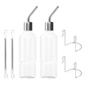 2Pcs No-Leak Pet Water Bottles - Easy Install Hanging Dispensers for Rabbits, Chinchillas, Guinea Pigs, Transparent Design, Durable Materials