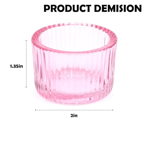 2 Pack Hamster Bowl Glass Food and Water Dish Anti-Turning Colorful Feeder for Dwarf Syrian Hamster Gerbil Mice Rat (Random Color)