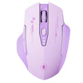 Uineer Bluetooth Mouse, Tri-Mode Wireless, Rechargeable, 3-Device Switch | Dual Bluetooth plus 2.4G connectivity, 3-device switching and a visible rechargeable battery level. - color: purple
