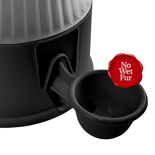Pet Water Dispenser for Dogs and Cats, 67.6 oz – Gravity-Fed Water Bowl for Clean Drinking, Prevents Wet Fur, BPA-Free Polypropylene, Vida Mansa (Clear Black) - color: Clear Black
