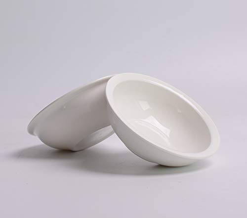 2-Pack Ceramic Pet Bowls for Cat and Dog - Food & Water Dish Set, Made of Food-Safe Bone China, Easy Clean & Dishwasher Safe, Ideal for Multiple Pets or Replacement