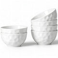 HOMBENE Porcelain Soup Bowls, 4.5 Inch Ice Cream Bowl, Kitchen Bowl Set, Fruit Bowls, Microwave and Dishwasher Safe, Set of 6 - color: White, size: 4.5 IN