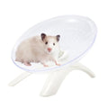 7" Small Animal Flying Saucer Running Wheel, Does not Produce Noise, for Hamsters, Hedgehogs, Guinea Pigs, and Other Small Animals to Ensure The Safety of Sports (White) - color: White